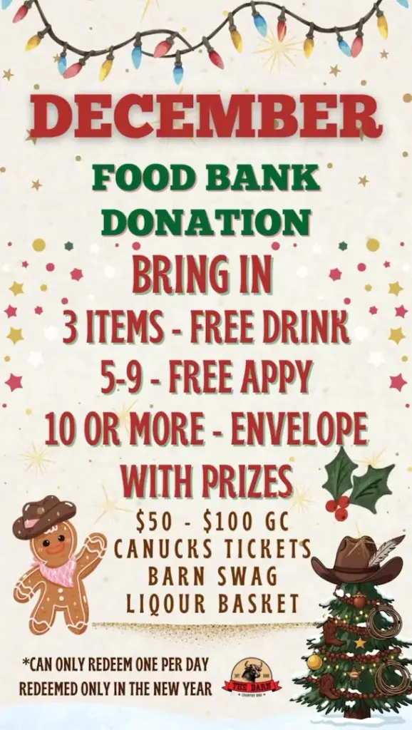 barn december food bank