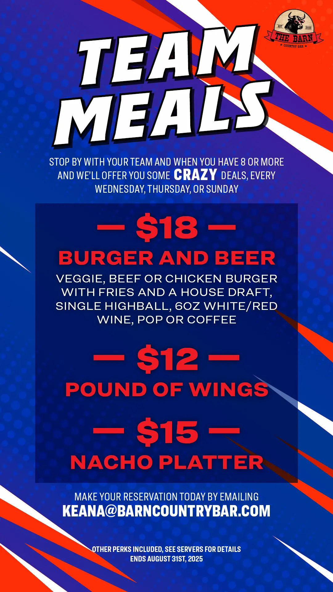 team meals